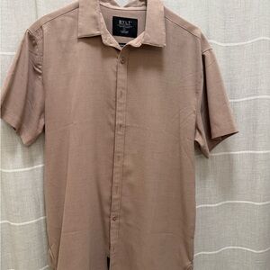 BYLT Basics Men's Casual Tan Button Down Shirt